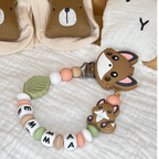 Baby Geschenk Mädchen – Schnullerkette & Greifling Fuchs