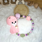 Personalisierte Beißkette mit Namen – Spielkette & Beißanhänger für Babys