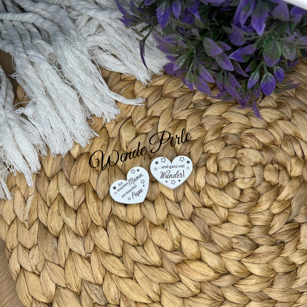 Schnullerkette/Nuckelkette personalisiert - Fuchs Herz mit Spruch - Geschenk zur Geburt Taufe Babyparty