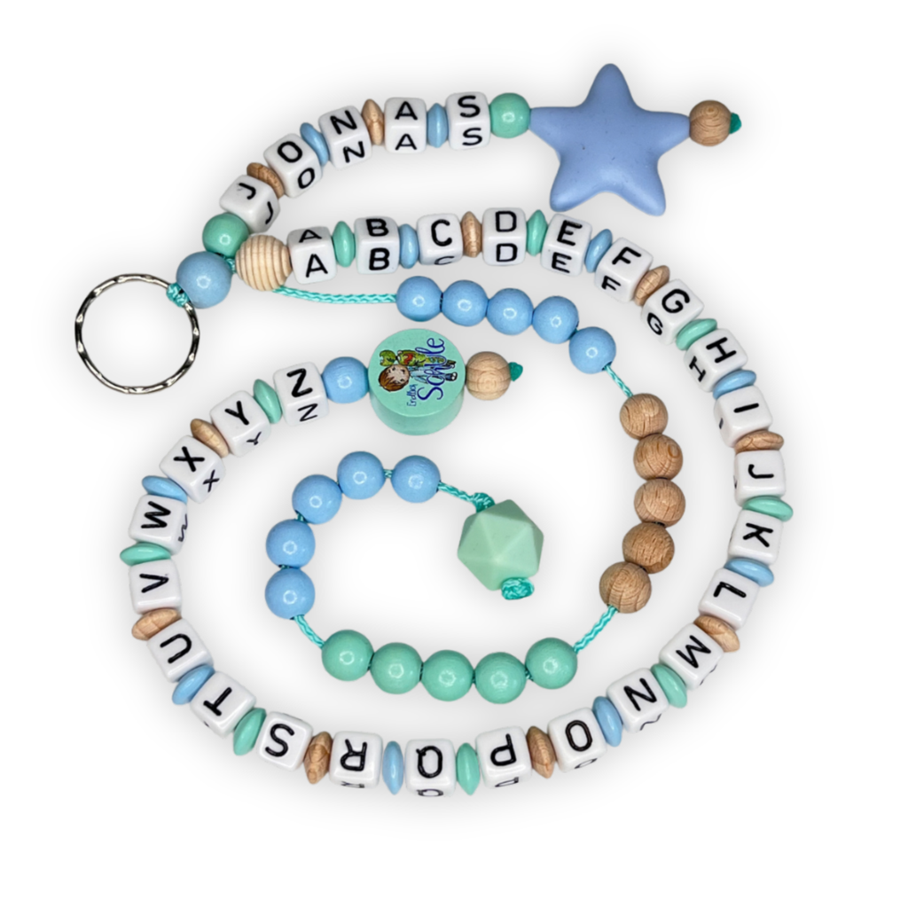 ABC Rechenkette personalisiert mit Namen | Einschulung Geschenk | Lernkette Kinder Montessori