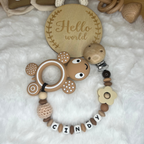 Personalisierte Beißkette mit Namen – Spielkette & Beißanhänger für Babys