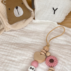 Schnullerkette mit Name –   Reh Mädchen | Liebevoll handgefertigt & personalisiert