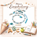 Rechenkette ABC Kette Zählkette mit Namen Junge Endlich Schulkind