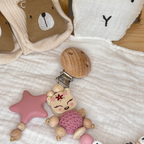 Schnullerkette mit Name –   Reh Mädchen | Liebevoll handgefertigt & personalisiert