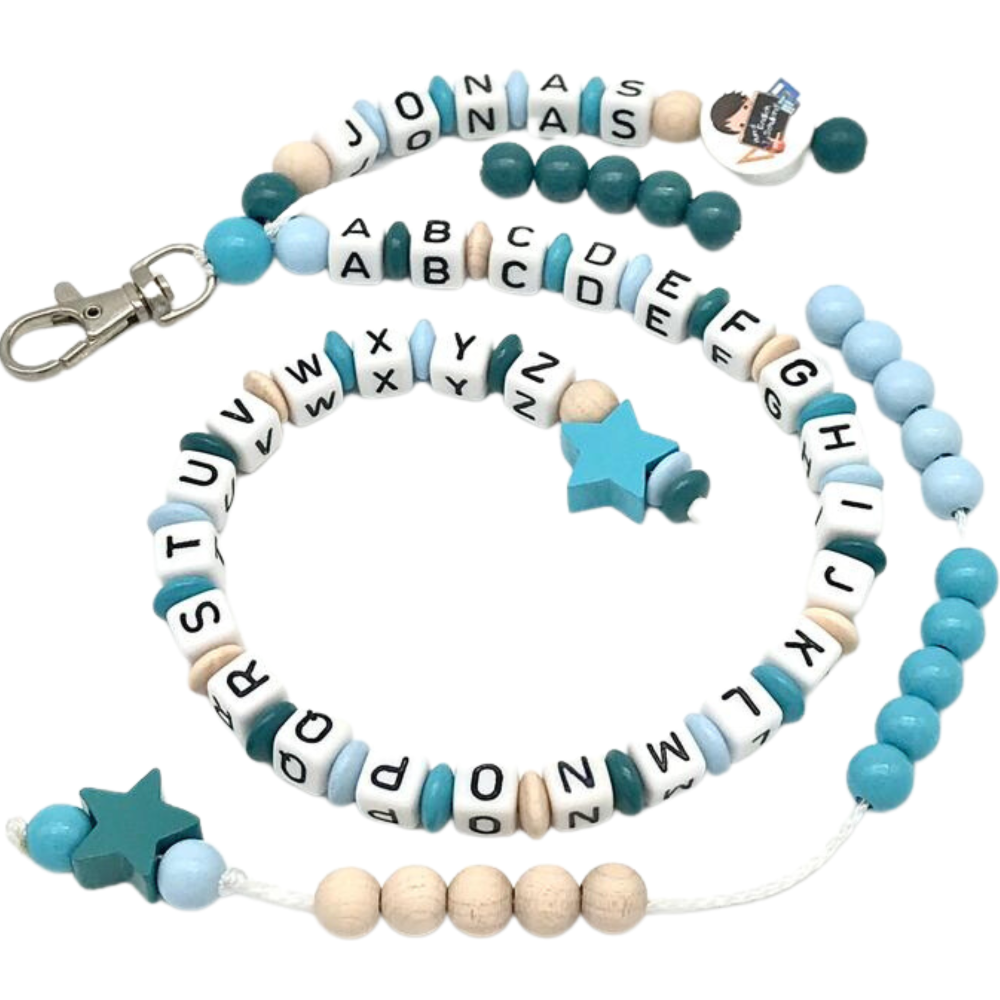 Rechenkette ABC Kette Zählkette mit Namen Junge Endlich Schulkind