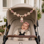 Personalisierte Kinderwagenkette mit Namen | Baby Geschenk Mädchen