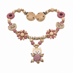 Personalisierte Kinderwagenkette mit Namen | Baby Geschenk Mädchen