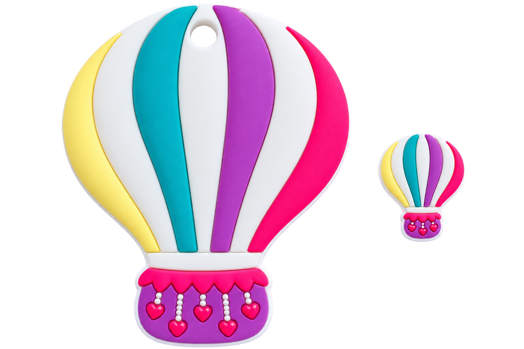 Kinderwagenkette mit Namen Heißluftballon | Personalisiert | Mädchen