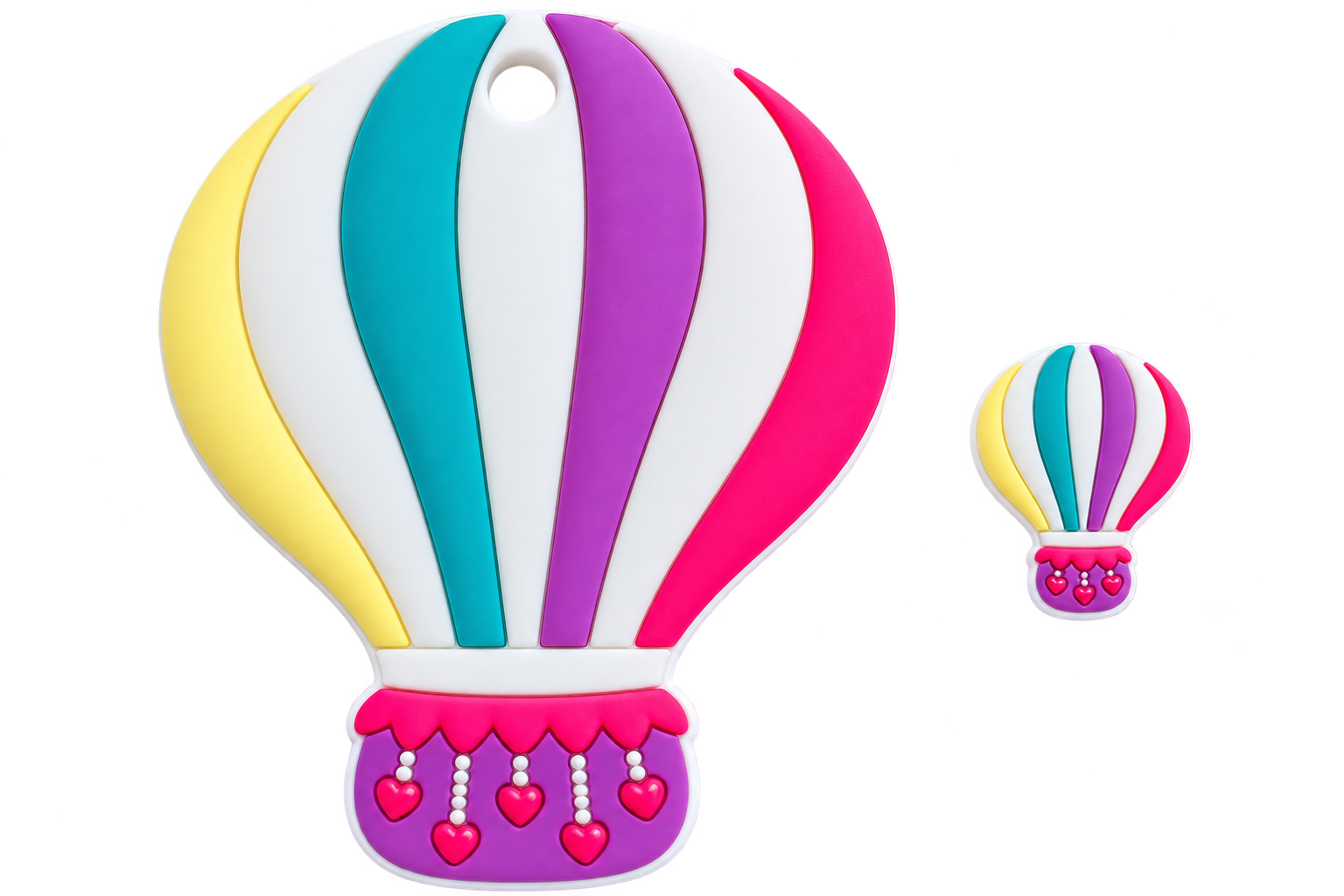 Kinderwagenkette mit Namen Heißluftballon | Personalisiert | Mädchen