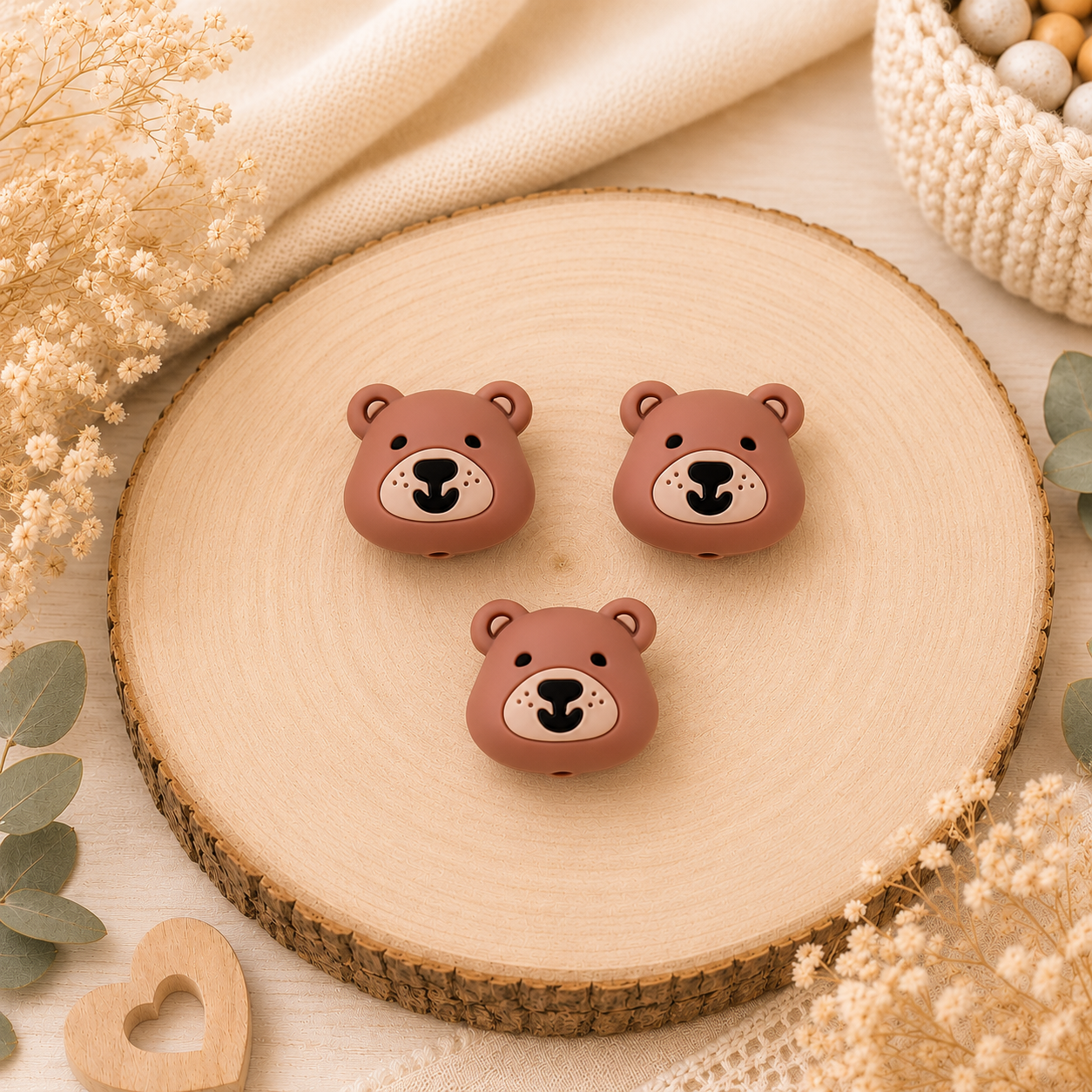 Personalisierte Schnullerkette mit Namen -Bär -Baby Junge -Geschenk
