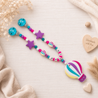 Kinderwagenkette mit Namen Heißluftballon | Personalisiert | Mädchen