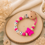 Schnullerkette mit Namen Schmetterling - Baby Mädchen - Babygeschenk