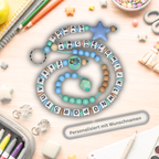 ABC Rechenkette personalisiert mit Namen | Einschulung Geschenk | Lernkette Kinder Montessori