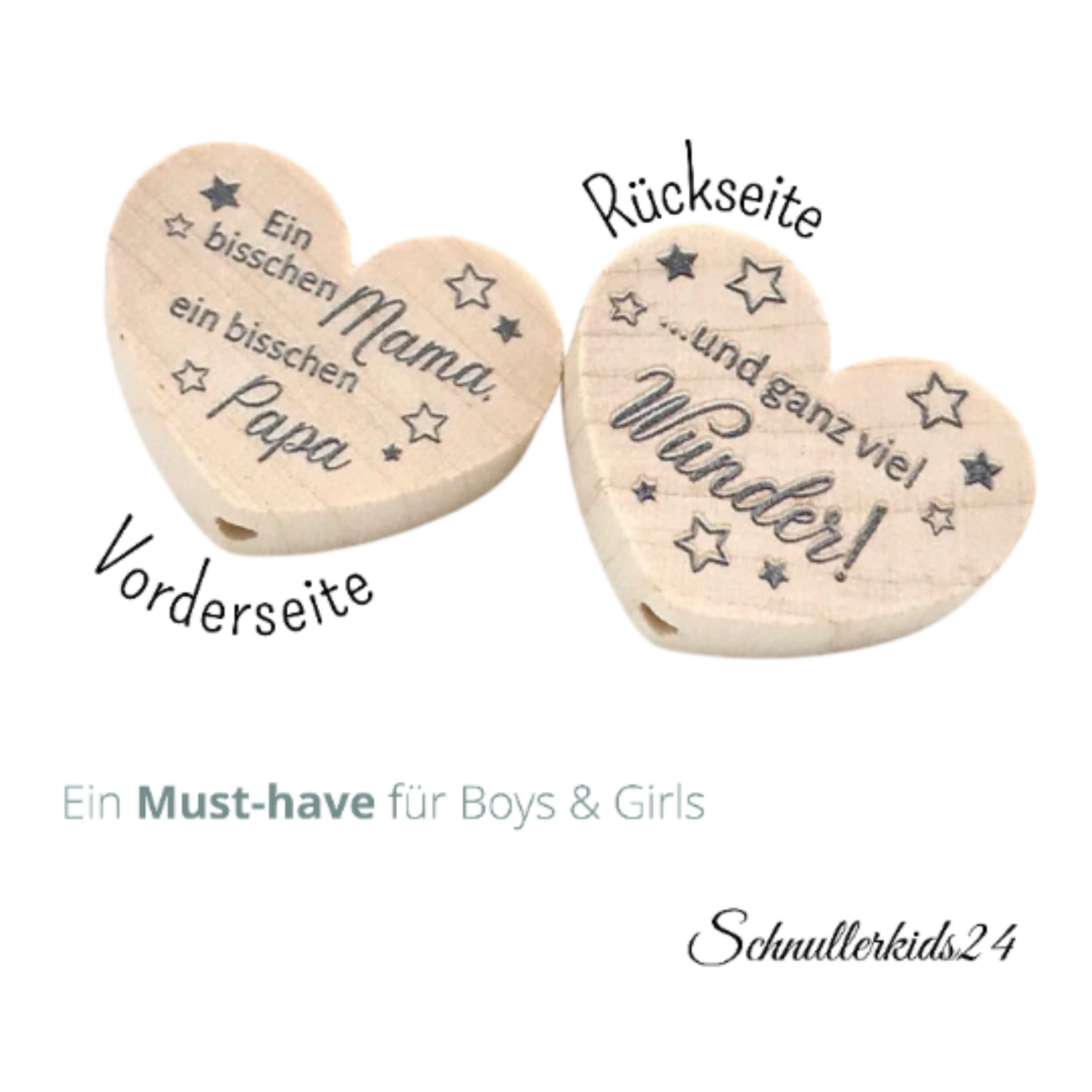 Schnullerkette mit Name – Fuchs Mädchen | Liebevoll handgefertigt & personalisiert