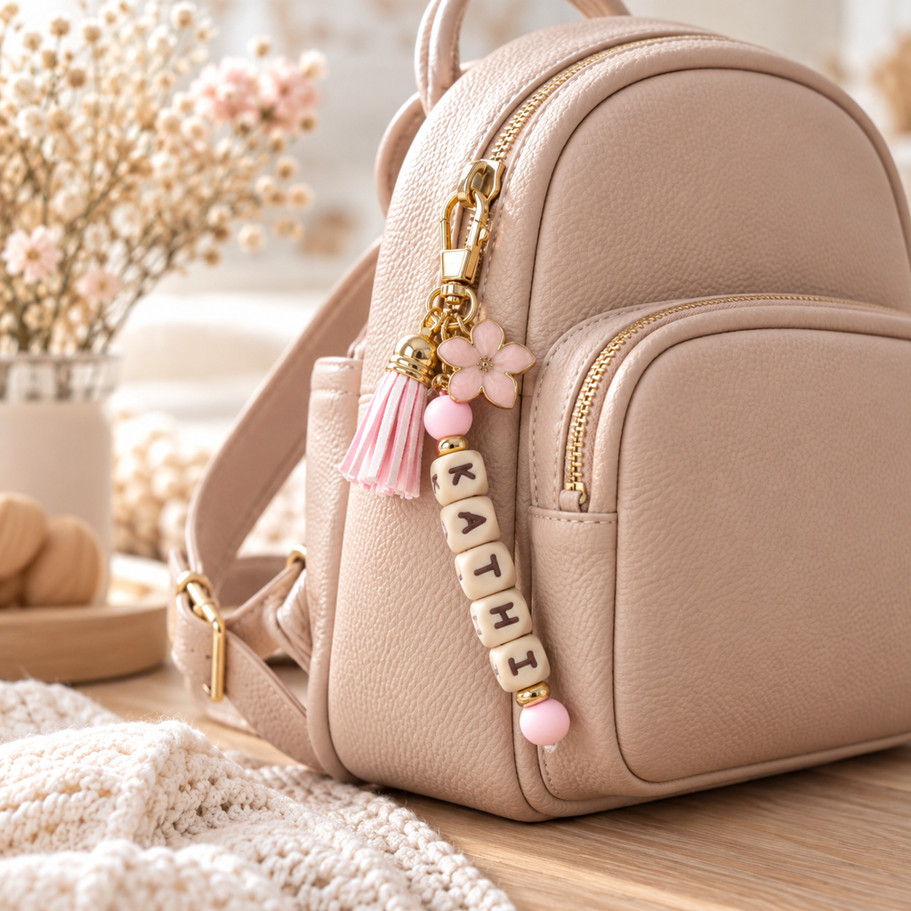 Personalisierter Schlüsselanhänger mit Namen | Rucksackanhänger mit Namen | Geschenkidee