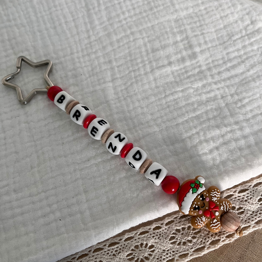 Personalisierter Weihnachtsschlüsselanhänger mit Namen – Weihnachtsgeschenk für Kinder & Erwachsene