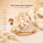 Greifling mit Namen – Fuchs Natur Weiß | Personalisiertes Baby Geschenk