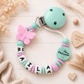 Schnullerkette mit Namen Kleine Prinzessin - Baby Mädchen - Babygeschenk