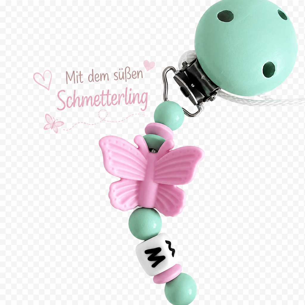 Schnullerkette mit Namen Kleine Prinzessin - Baby Mädchen - Babygeschenk