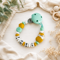 Personalisierte Schnullerkette mit Namen -Fuchs -Baby Junge -Geschenk