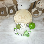 Schnullerkette mit Namen personalisiert – Baby Geschenk – Farbauswahl für Junge & Mädchen