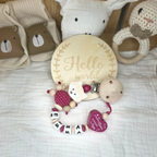 Schnullerkette mit Namen personalisiert – Baby Geschenk – Farbauswahl für Junge & Mädchen