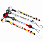 personalisierte Schnullerkette mit Namen - Holz - Baby Junge & Mädchen - Viele Farben - Fußball