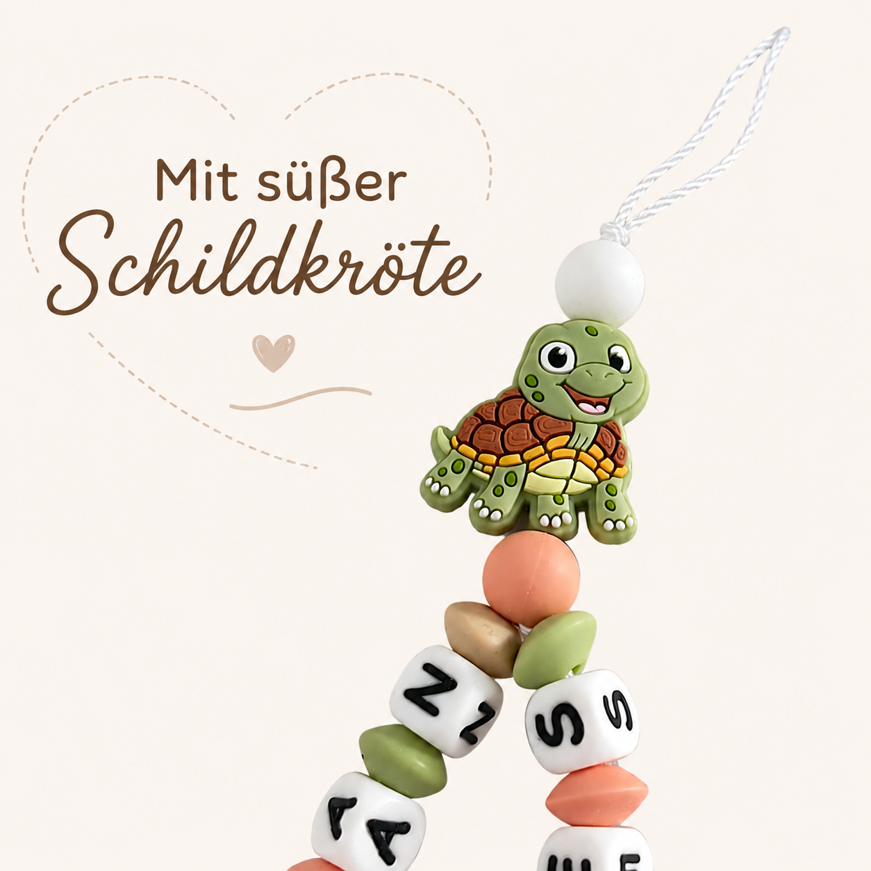 Schnullerkette mit Namen & Doppelnamen Mädchen | Personalisiert aus Holz & Silikon | Baby Geschenk zur Geburt & Taufe (Kopie)