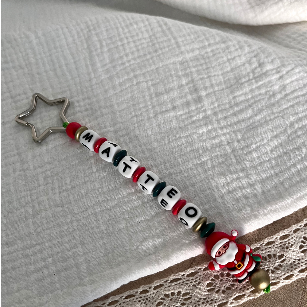 Personalisierter Weihnachtsschlüsselanhänger mit Namen – Weihnachtsgeschenk für Kinder & Erwachsene