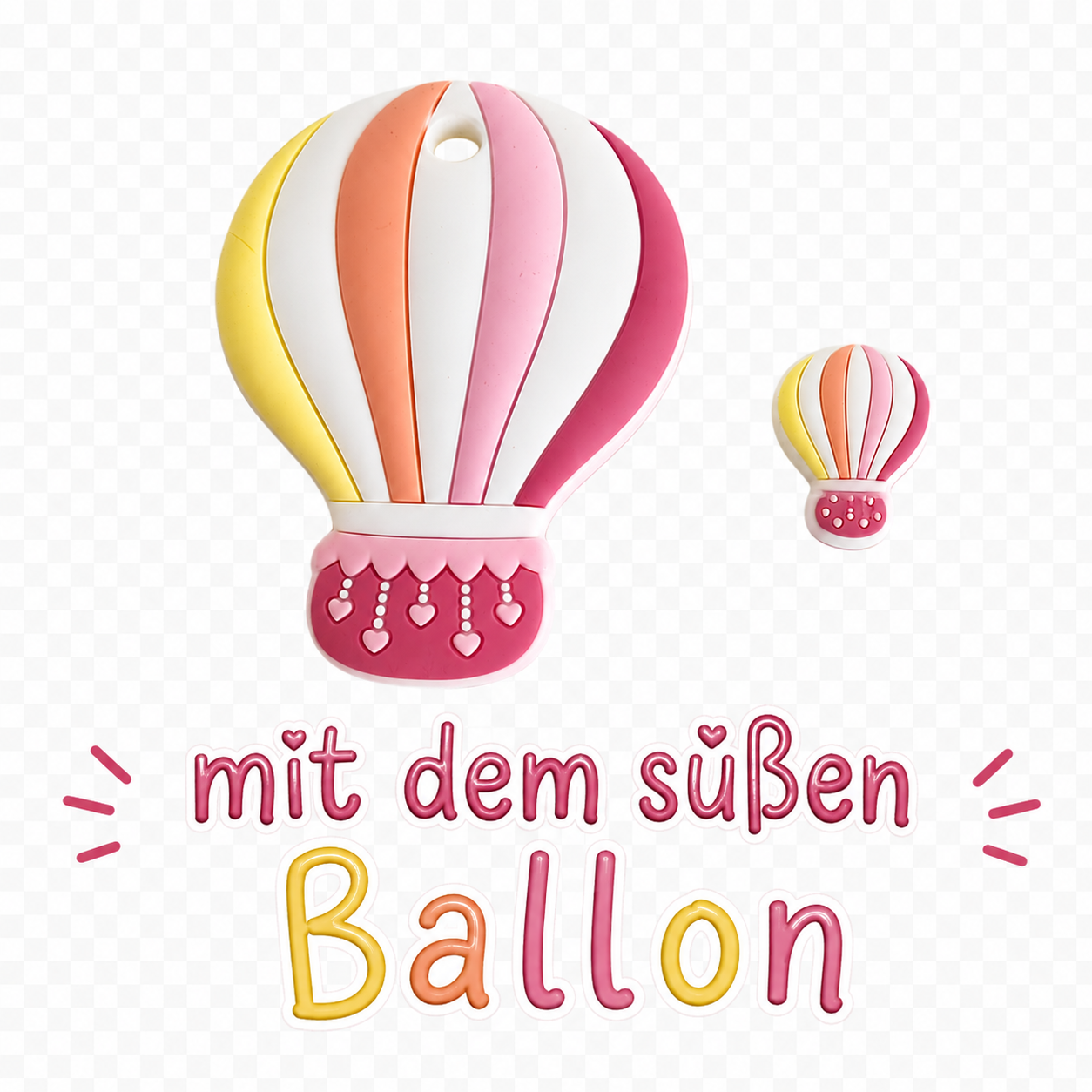 Kinderwagenkette mit Namen Heißluftballon | Personalisiert