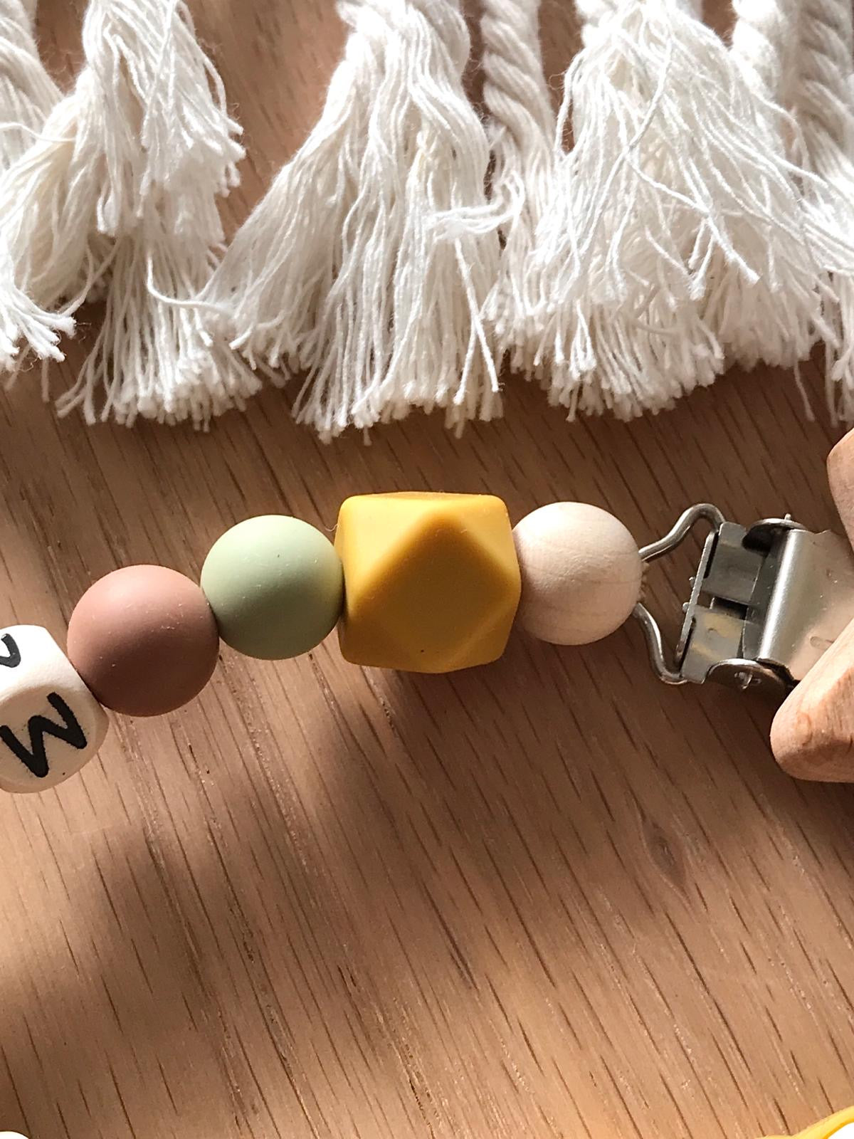 Kopie von Schnullerkette mit Namen Fuchs Geschenk Geburt Taufe Babyparty