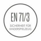 Schnullerkette mit Namen für Mädchen Mini Prinzessin Babyrosa & Grau