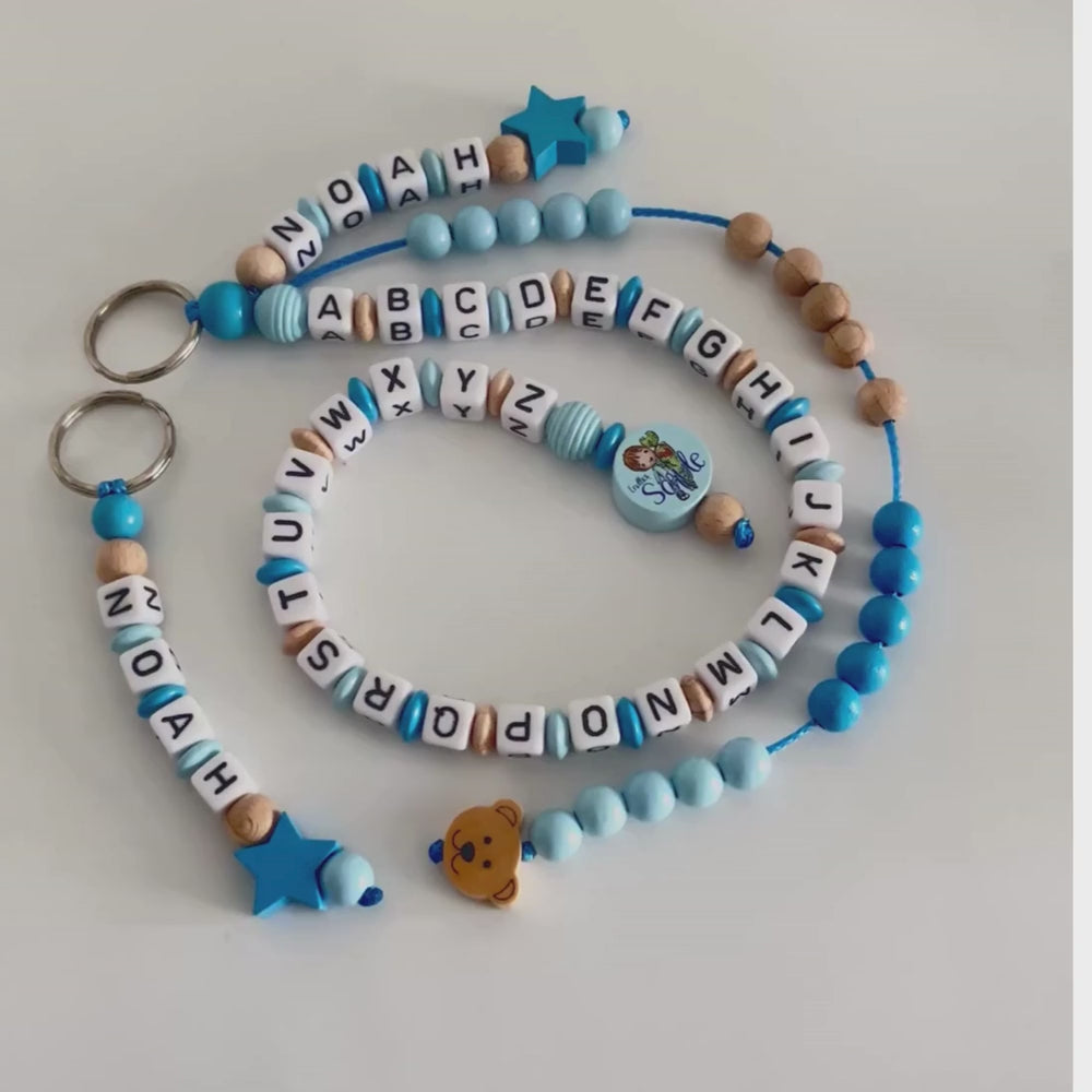 ABC Rechenkette mit Namen – personalisiertes Einschulung Geschenk