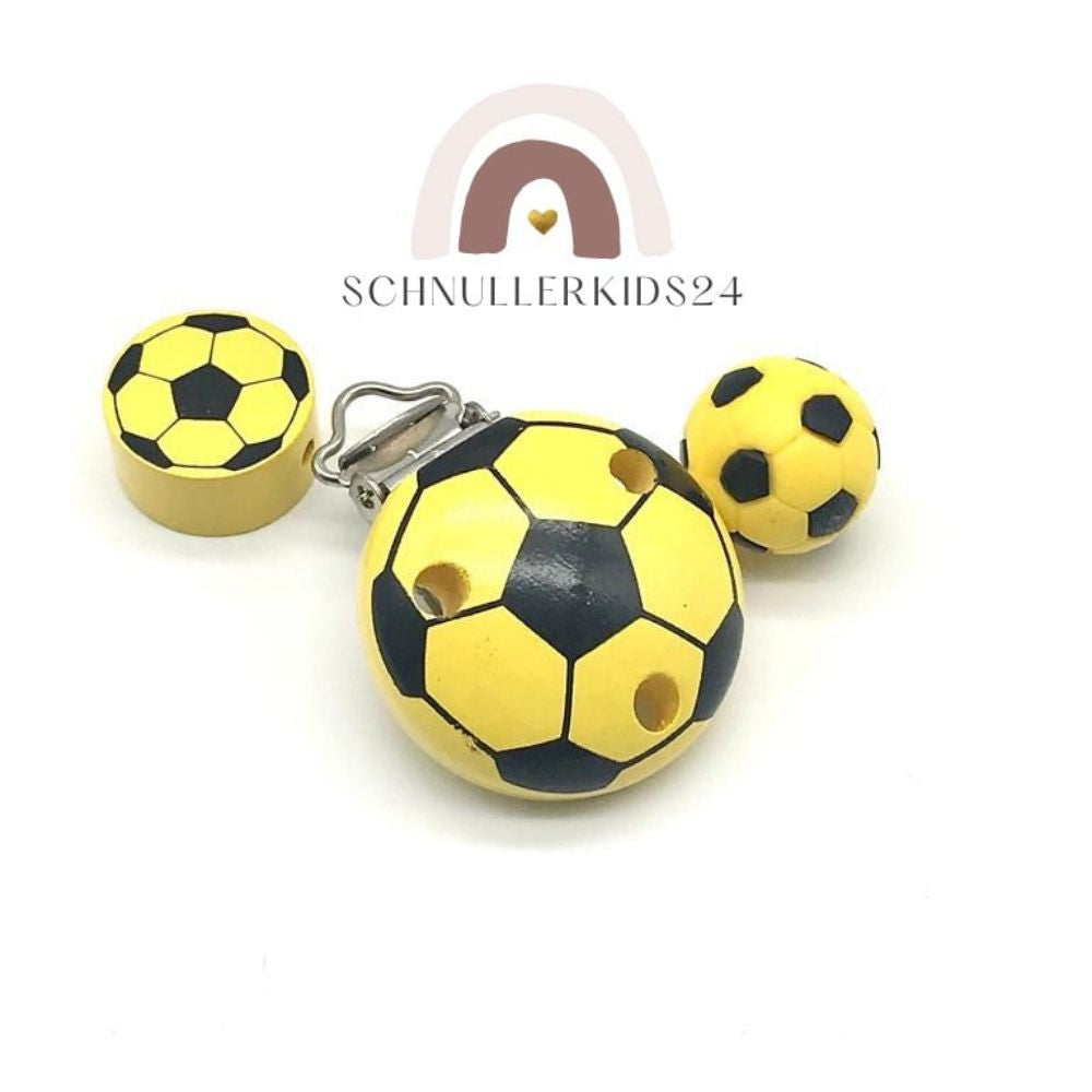 Schnullerkette mit Namen Junge Mädchen Fußball