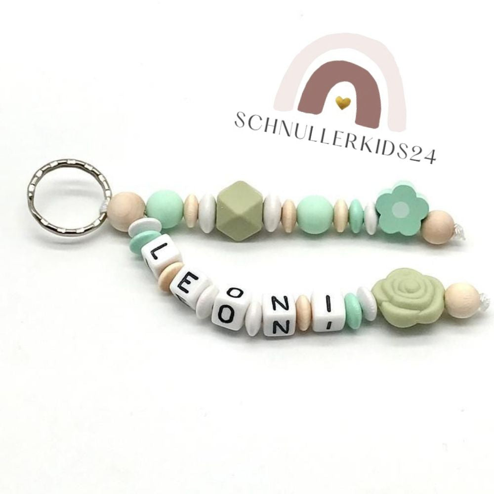 Schlüsselanhänger Taschenbaumler Kindergartentasche Einschulung Schulanfang Anhänger Mädchen Blume