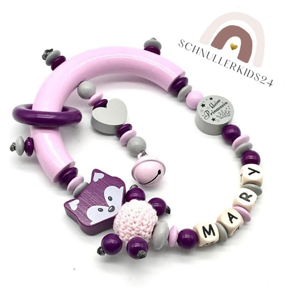 Greifling mit Namen Mädchen Junge Kleiner Prinz oder Prinzessin Geschenk zur Geburt Taufe Babyparty