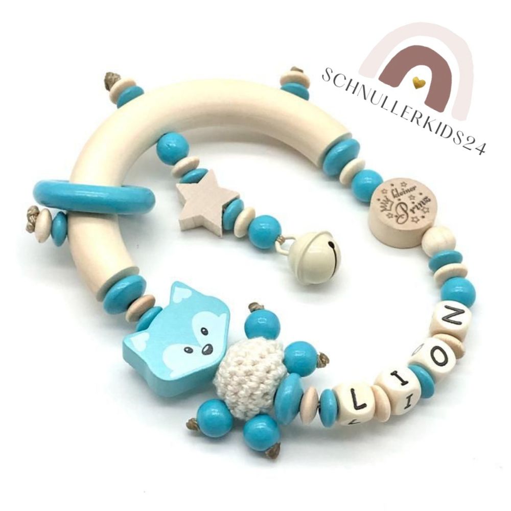 Greifling mit Namen Mädchen Junge Kleiner Prinz oder Prinzessin Geschenk zur Geburt Taufe Babyparty