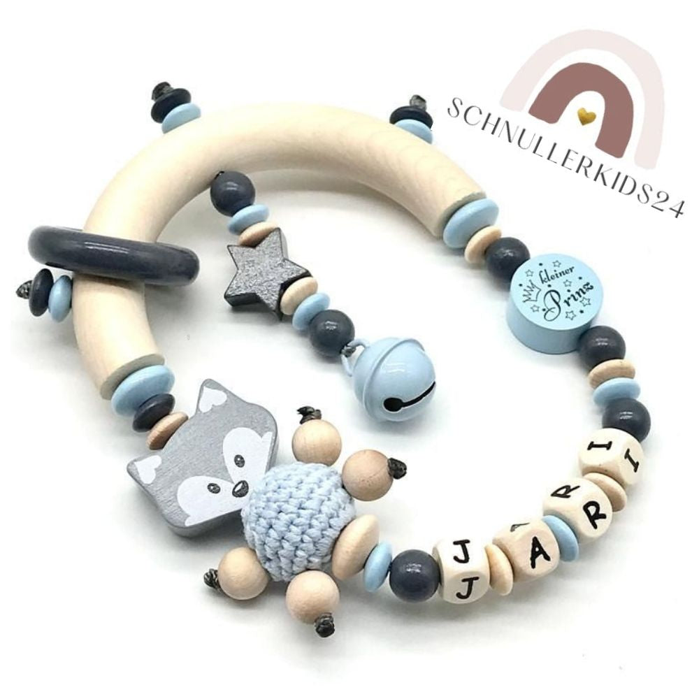Greifling mit Namen Mädchen Junge Kleiner Prinz oder Prinzessin Geschenk zur Geburt Taufe Babyparty