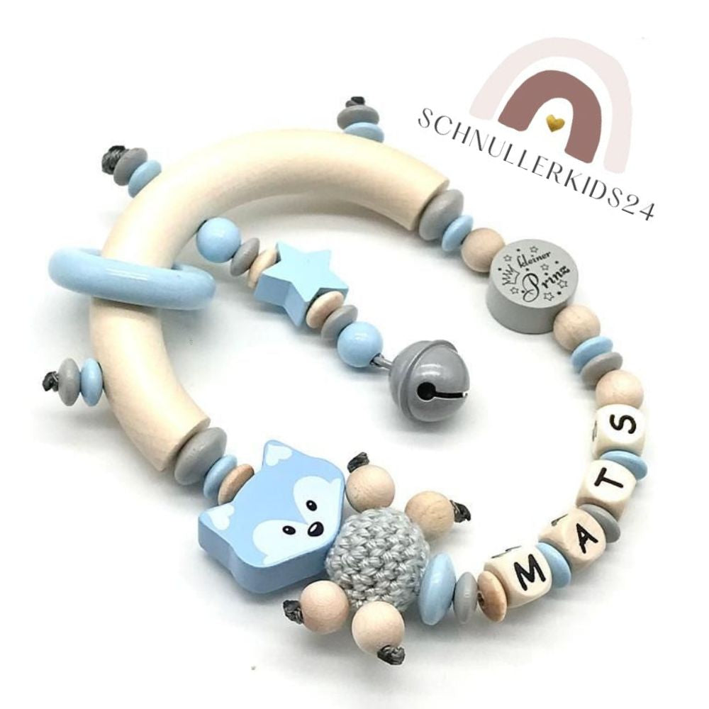 Greifling mit Namen Mädchen Junge Kleiner Prinz oder Prinzessin Geschenk zur Geburt Taufe Babyparty