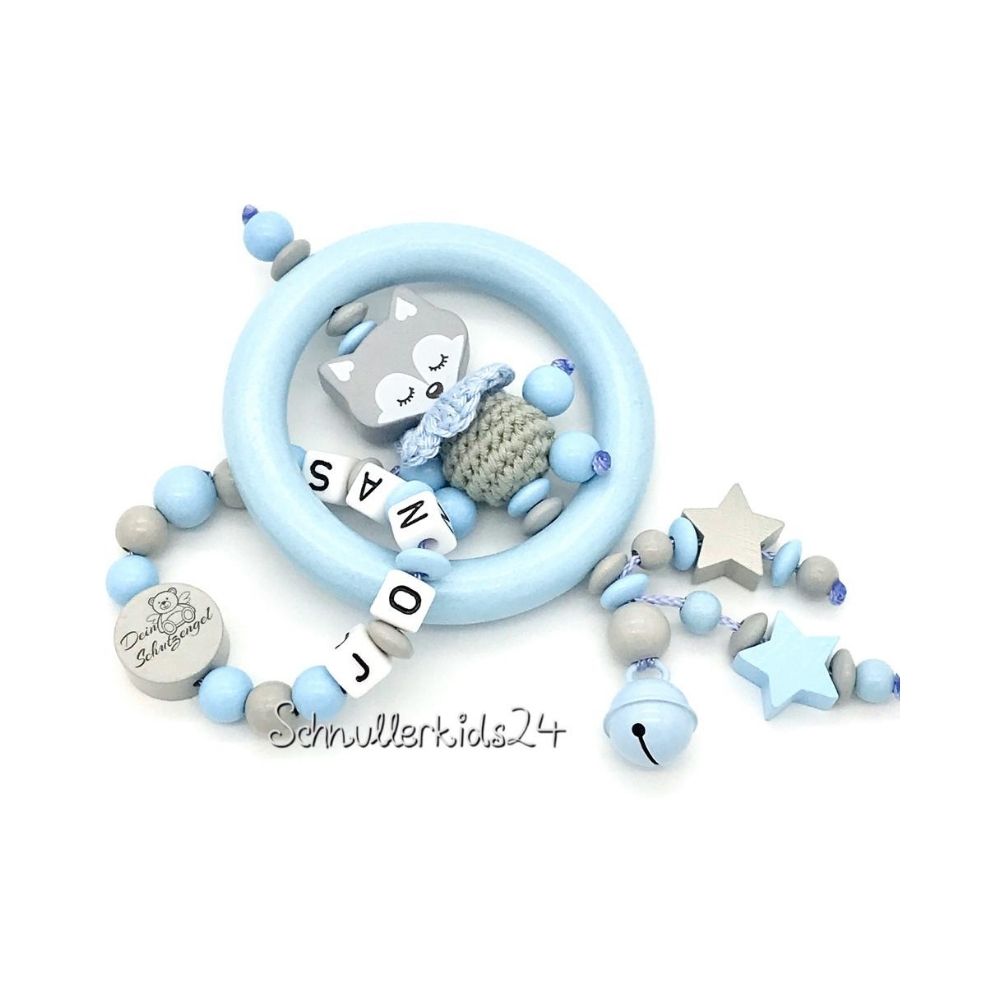 Greifling - Baby Blau + Fuchs - Junge