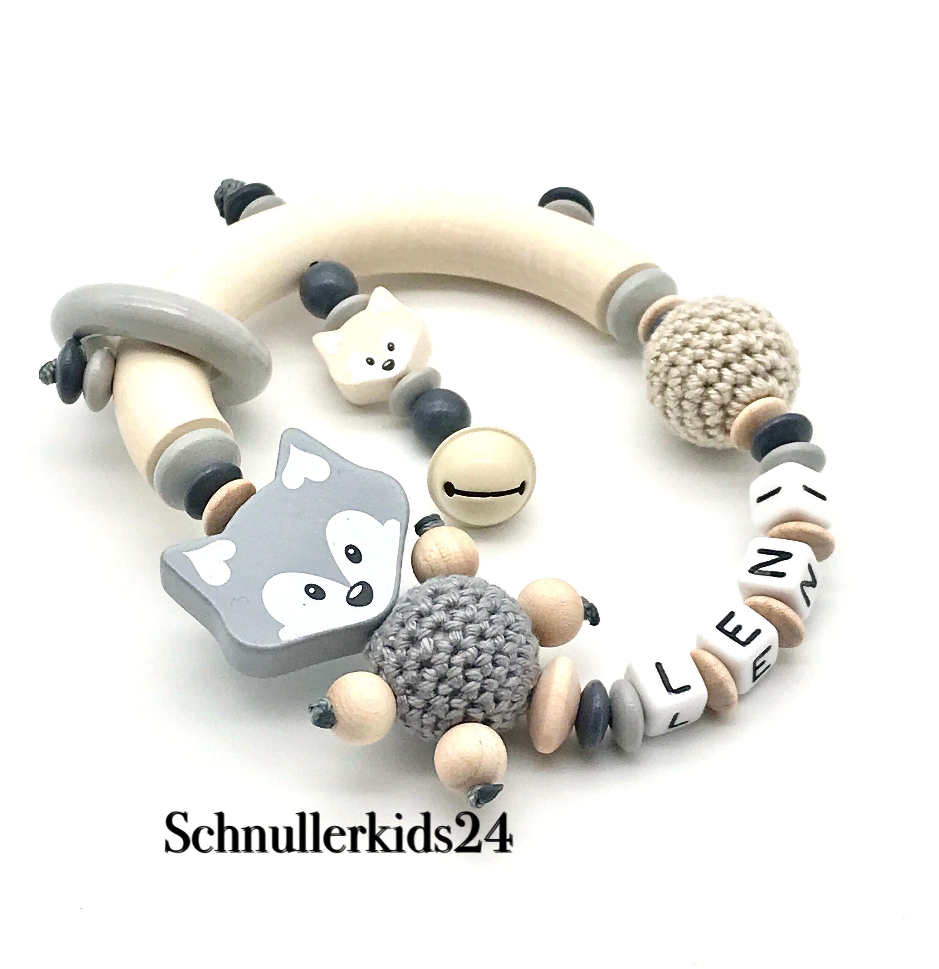 Greifring mit Namen | personalisierter Greifring | Junge Mädchen | Babygeschenk Geburt Taufe Babyparty