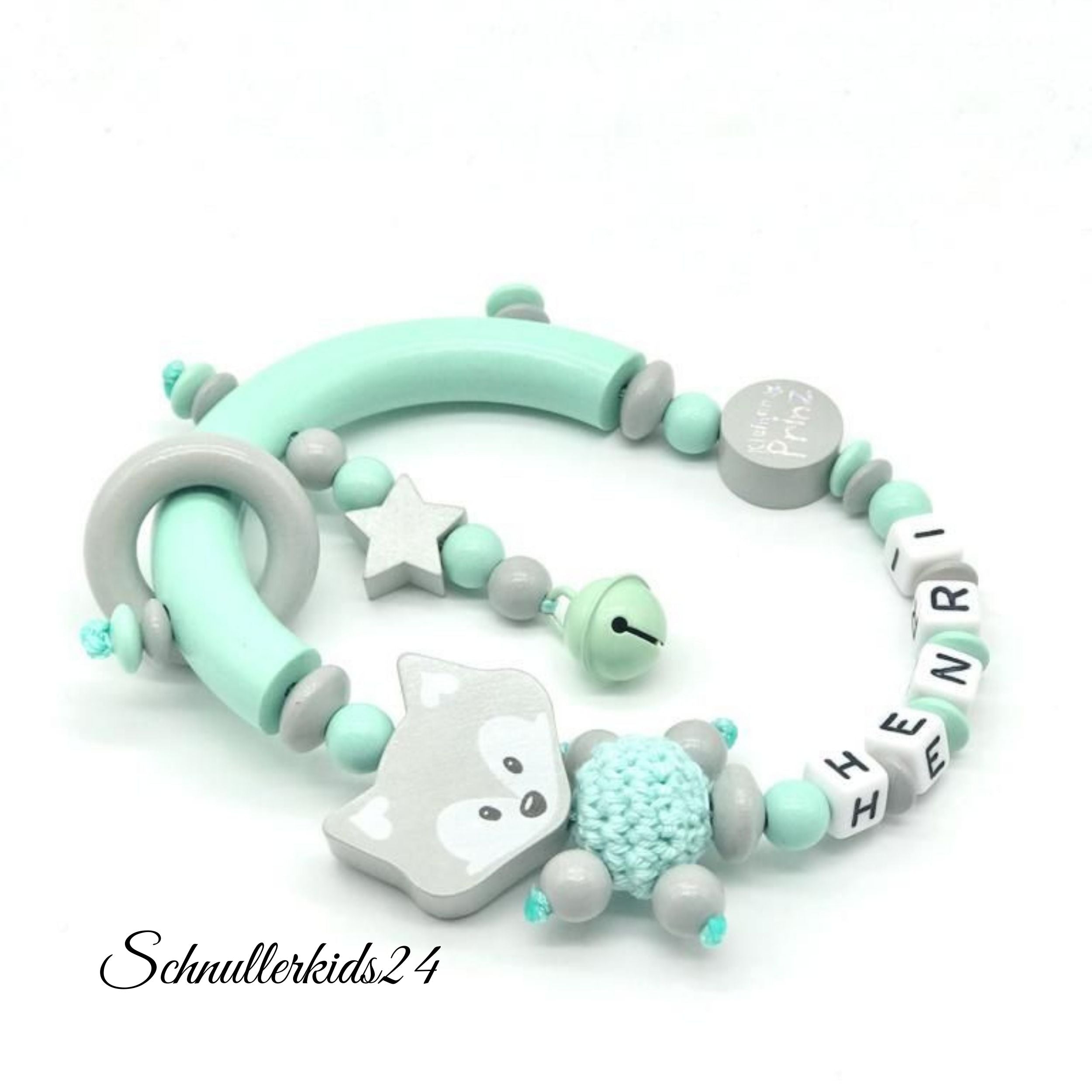 Greifling mit Namen Junge Fuchs Babygeschenk Geburt Taufe Babyparty