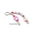 Schlüsselanhänger - Baby Rosa/Pink/Natur, Fuchs + Teddy