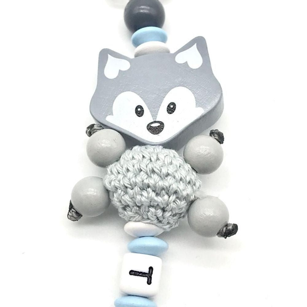 Schnullerkette mit Namen Baby Geschenk Junge
