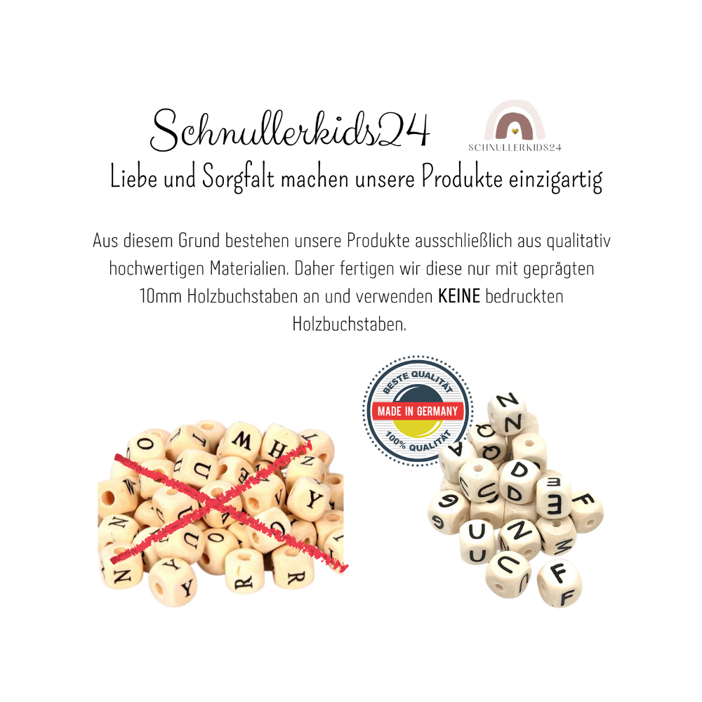Fuchs Schnullerkette mit Namen Junge